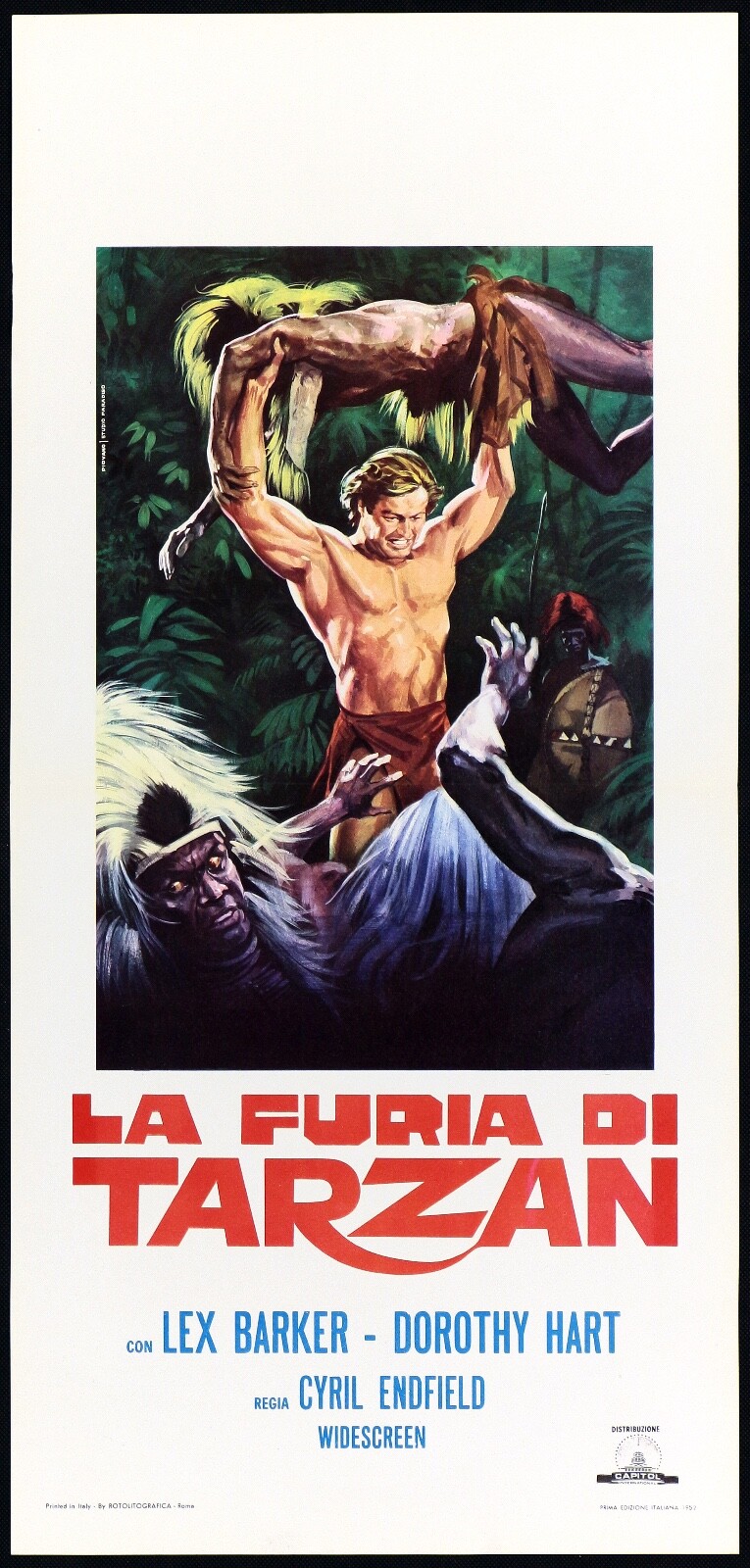 Locandina di La furia di Tarzan (1952)