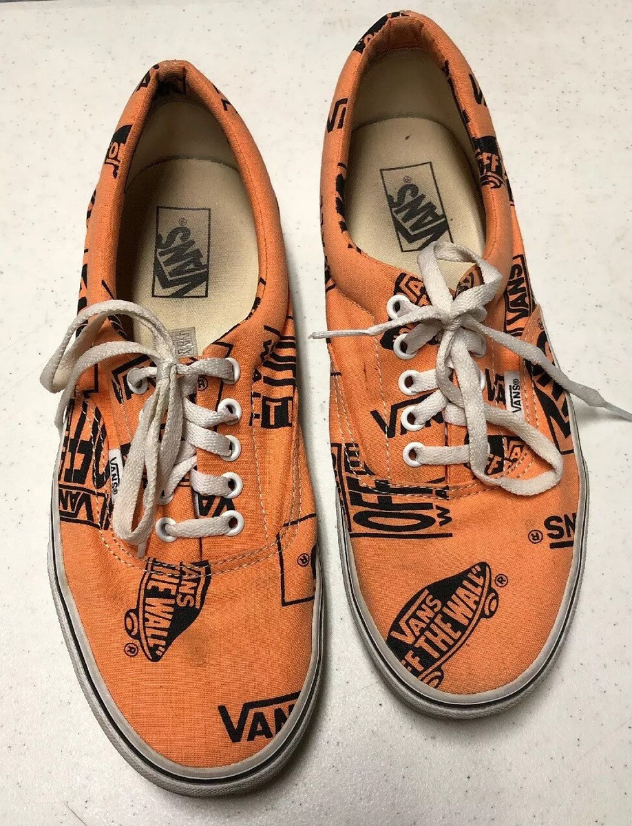Vans (Logo Mix) Men's Shoes Size 10 Tangerine/Black/Orange