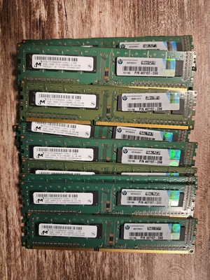 #ad #ad Lot of 14 Micron Tech 2GB Desktop Ram 1Rx8 PC3 10600U Untested AS IS $25.99