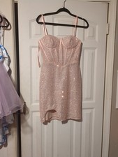 May Queen Couture Blush Pink Prom Dress Size 4 New with Tags