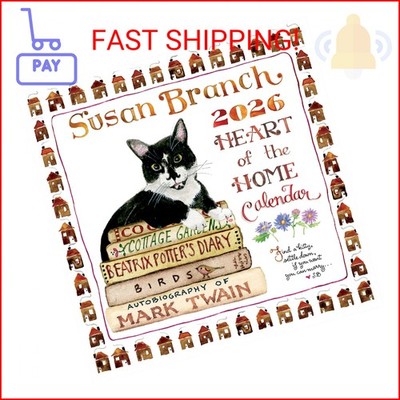 TF Publishing 2026 Susan Branch Wall Calendar - Large Grids for Appointments and