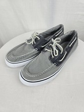 Sperry Men's Casual Canvas Boat Shoes in Gray Sz 13 INSOLES NOT INCLUDED