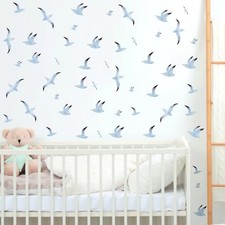 Wall Decals Peel and Stick Flying Bird Wall Stickers Watercolor Birds Seagull
