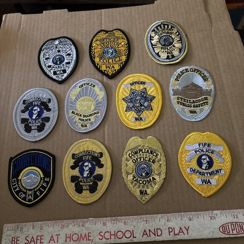 Washington Police Corrections Compliance Officer Etc Lot Of 11 Sew On Patches