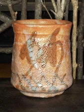 Premium Shino Yunomi Signed Mino Ware Japanese Traditional Tea Cup Antique