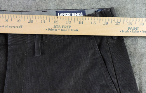 Lands End Mens 34x30 Traditional Fit Corduroy Dark Charcoal Stretch Pants - Picture 8 of 14