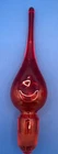 Vtg Blenko Rainbow Pilgrim Red Teardrop Pinched Glass STOPPER ONLY 7.5”Long READ