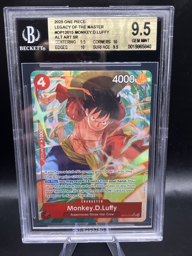 Monkey.D.Luffy (Alternate Art) graded BGS 9.5 for sale on eBay