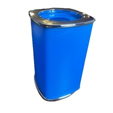 Vintage Dixie Cup Dispenser Blue Silver for 3oz 5oz Cups Bathroom Throwback
