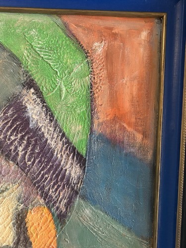 FINE MID CENTURY ABSTRACT PAINTING CUBIST EXPRESSIONISM MODERNISM SIGNED SONDRA - Picture 9 of 14