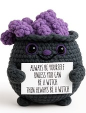 Halloween Decorations Cute Crochet Witch Cauldron Spooky Gift for