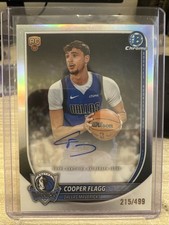 2025-26 Bowman Chrome Cooper Flagg RC Auto Refractor /499 Mavericks