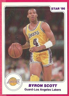 1986 Star '86  Byron Scott 1985-86 Card #33 Los Angeles Lakers