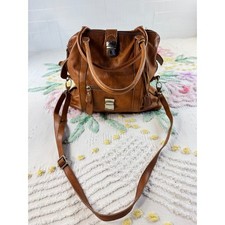 Borsa a tracolla Borse in Pelle Italiana Cognac Pelle Marrone