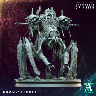 Doomspinner Tomb Spider - 3d Printed Miniature - Sci-Fi - D&D