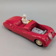 Vintage Saunders Red Plastic Roadster Racer Friction Toy Car Parts/Repair