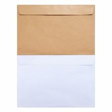 C5 White & Brown Envelopes Peel & Seal Manilla Strong Self Seal A5 Wallet Office