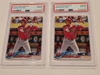 Lot of 2 2018 Shohei Ohtani Rookie Cards Topps Debut #US285 Both PSA 8's NM-MT