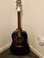 Wayfied Dreadnought Acoustic Guitar Black 6-String Right-Handed
