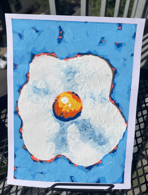 Original Art “Fried Egg” 6 x 8 inches