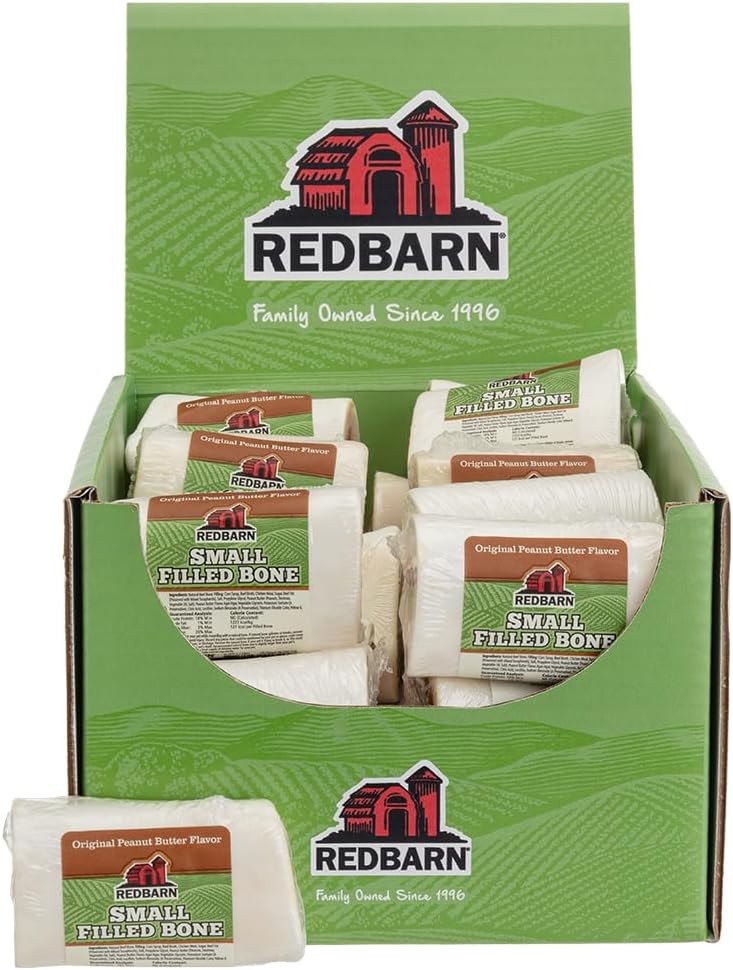 Redbarn Pet Products Small Filled Dog Bones, Peanut Butter F