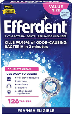 Denture Cleaner Tablets   Dental Appliances, Aligners, Mouth Guard, and Retainer