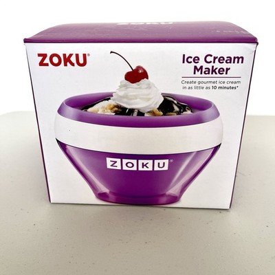 ZOKU Ice Cream Maker Compact Make and Serve Bowl with Stainless Steel Freezer