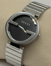 Gucci Interlocking G Stainless Steel Black Dial Quartz 37 MM. Watch YA133307