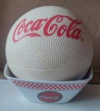 Vintag COCA COLA Plastic Square Bowl Checker Pattern W/ Coca Cola Foam Ball