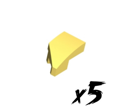 5x LEGO 29119   2x1 Flügel rechts   wedge      bright light yellow