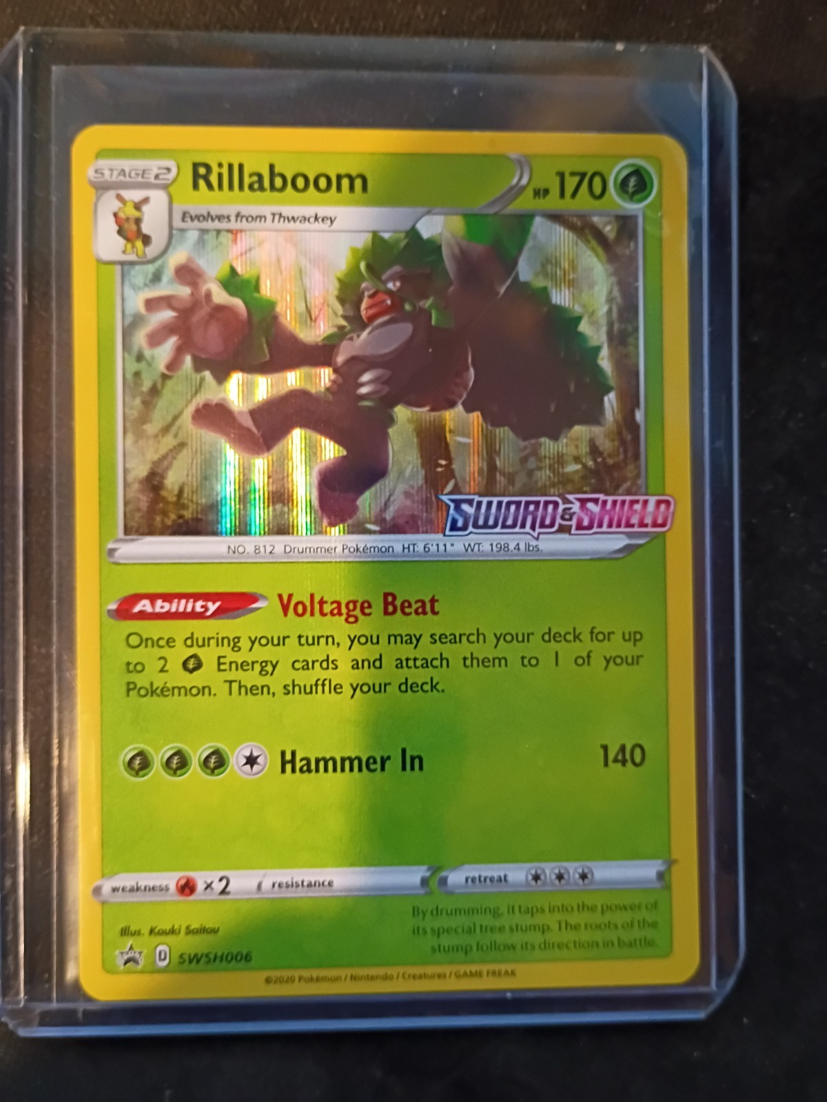 1x Rillaboom - SWSH006  Prerelease Promo - SWSH Black Star Promo NM-Mint Pokemon