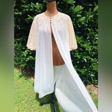 Vintage Festival Victorian Lace Lingerie Kimono Duster Coquette Sleepwear
