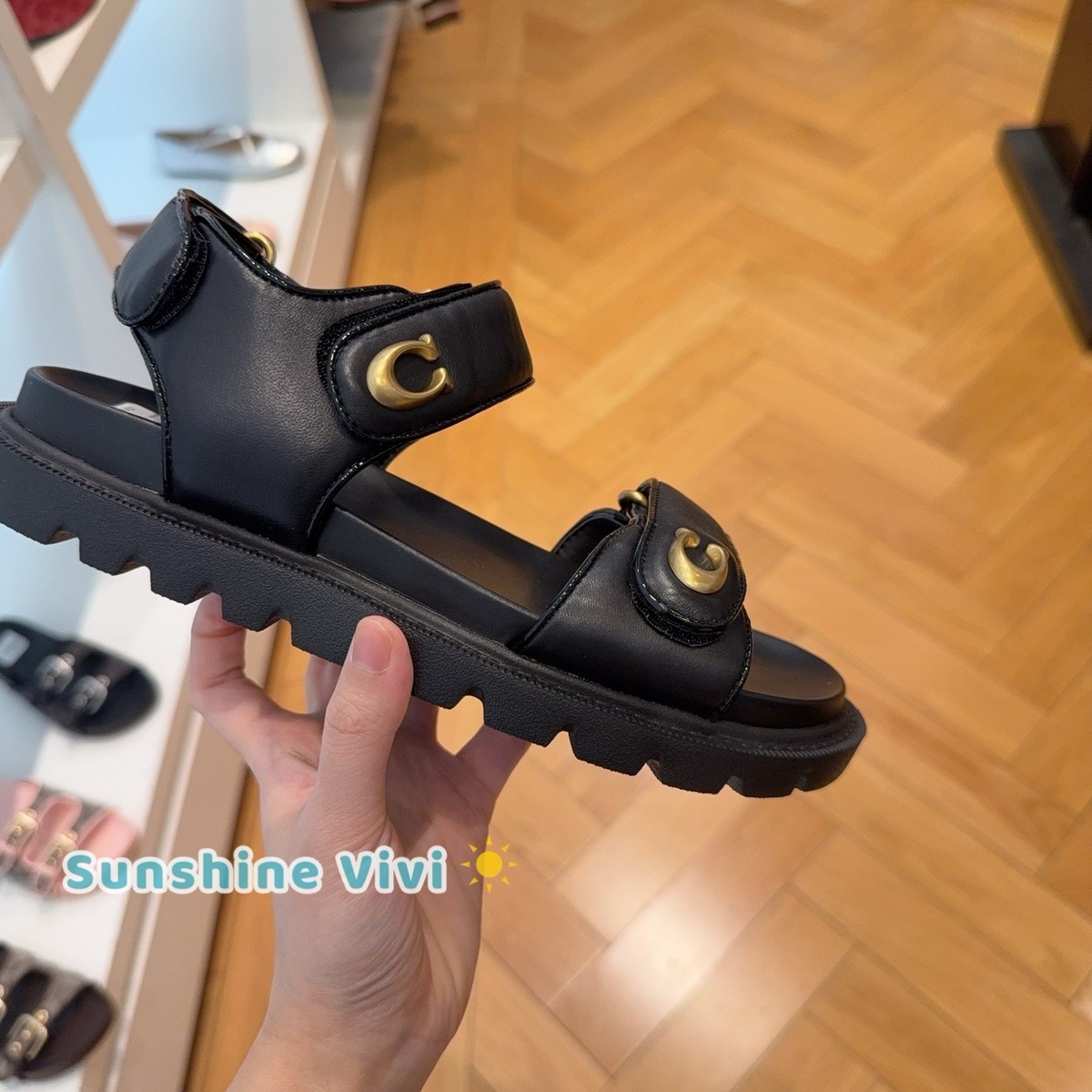 NEW COACH Women's Brynn Sandal Black Choose Size CEF31 | eBay