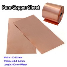 Pure Copper Sheet Metal Thin Foil Plate Copper Strip Thickness 0.1mm-0.6mm