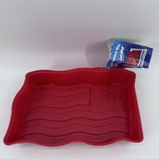 Vintage 1999 American Flag Jello Mold with Recipes 12" x 8" JELL-O Cool Whip NOS