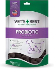 Vet's Best Probiotic Soft Chews Dog Supplement, Supports Digestive Health, 90