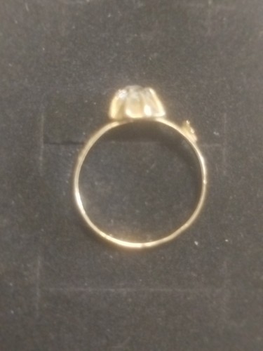 Ancienne Bague solitaire pierre transparente sertie griffes A IDENTIFIÉ Taille50 - Photo 6/23