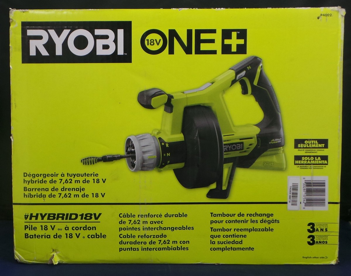 Ryobi P4002 ONE+ 18v Hybrid Drain Auger for sale online