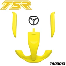 Team Saxo TS03013-RY Plastic Body Set Yellow GK-200 RC Go Kart Car Parts