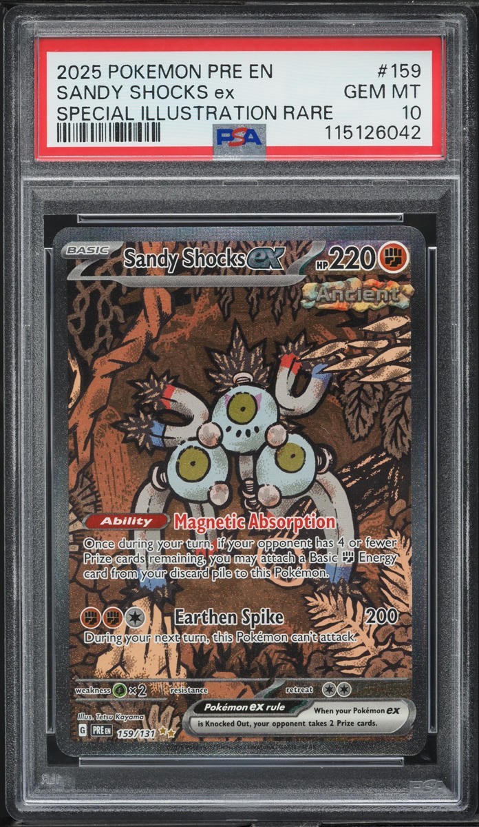 Sandy Shocks ex 159/131 Sv: Prismatic Evolutions Holo PSA 10