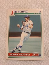 1991 Score Jeff Schulz #336 Rookie Kansas City Royals Baseball Card. rookie card picture