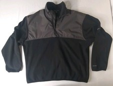Nike Golf Therma-FIT 1/4 Zip Pullover Black Gray Windproof Fleece Large Taiwan