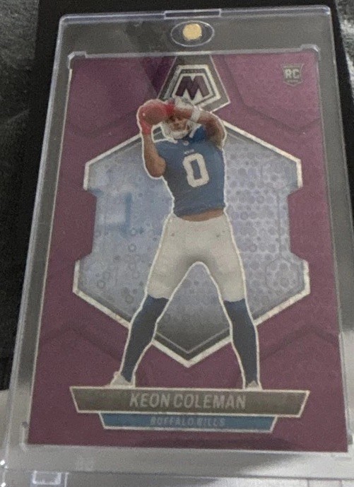 2024 Panini Mosaic - Keon Coleman #333 No Huddle Purple Mosaic Prizm /50 (RC)