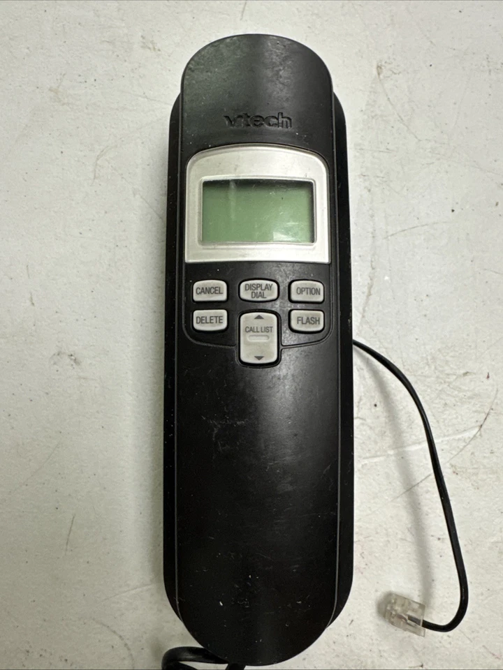 Teléfono con cable de montaje en pared con pantalla de identificación de llamadas VTech - negro - ECS Foto 2 de 4