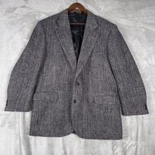 Harris Tweed Blazer Handwoven 100 Scottish Wool Sports Jacket Made In USA