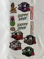 Skateboard Sticker Lot Happy Hour 