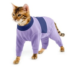 Combinaison de récupération pour chat QBLEEV violet grande taille