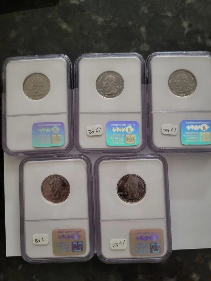 2001 NGC PF69 Ultra Cameo Set of Statehood Quarters 5 coins - Image 2 of 4