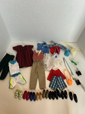 Ken Doll Clothes And Shoes Lot; Vintage Items Included. Various Eras