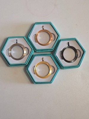 Authentic Origami Owl Large Living Locket Base, Gold, Silver, Rose Gold or Black